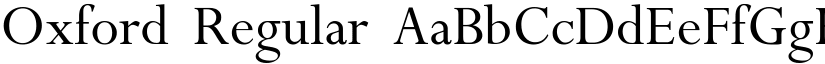 Oxford Regular font