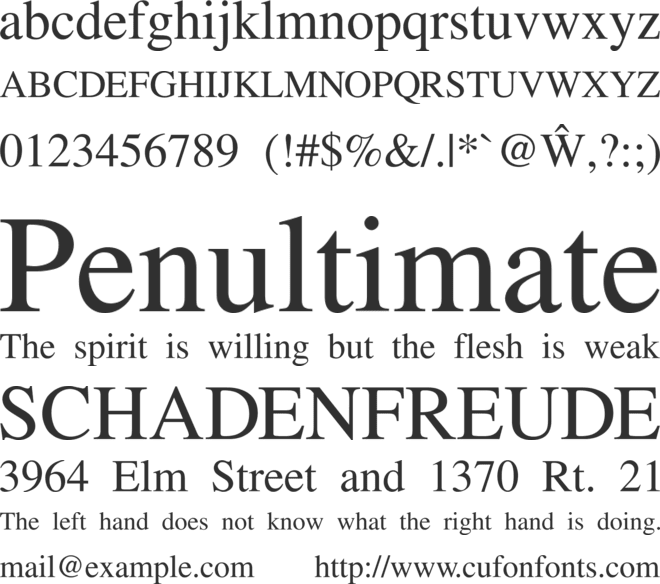 Cardiff font preview