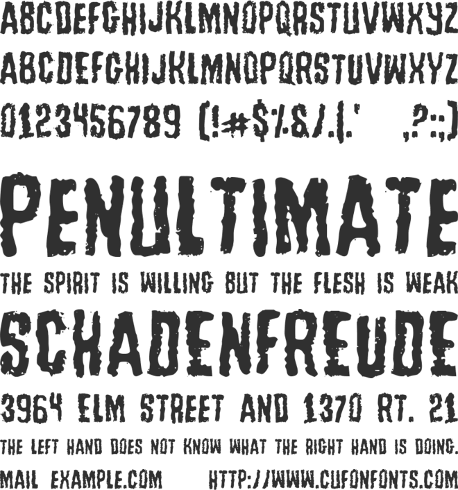 Tussle font preview