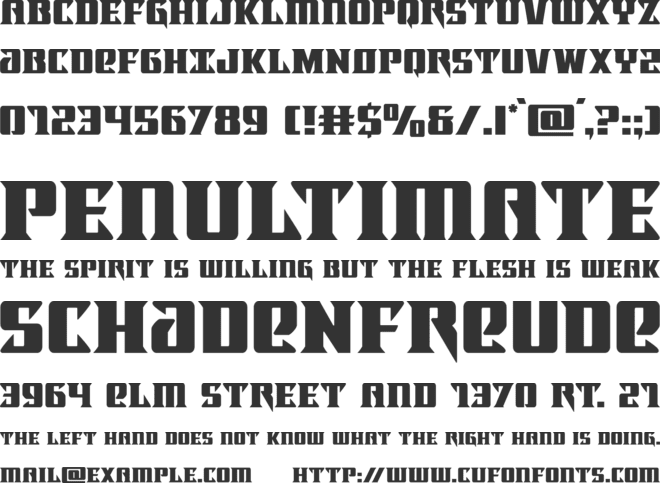 Lifeforce font preview