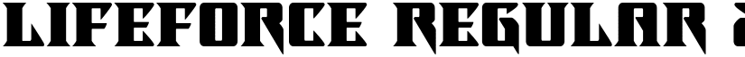Lifeforce Regular font