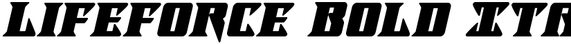 Lifeforce Bold Italic Bold Italic font