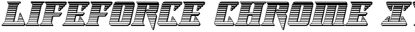 Lifeforce Chrome Italic Italic font