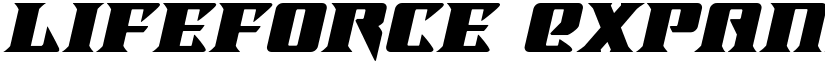 Lifeforce Expanded Italic Expanded Italic font
