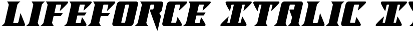 Lifeforce Italic Italic font