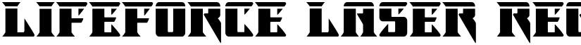 Lifeforce Laser Regular font