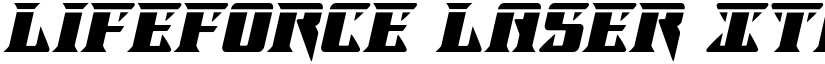 Lifeforce Laser Italic Italic font