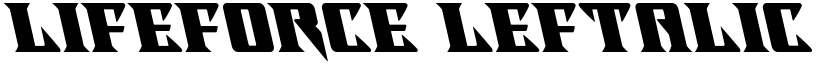 Lifeforce Leftalic Italic font