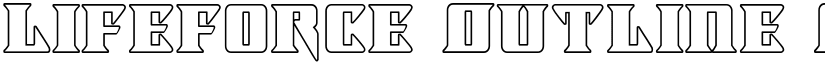 Lifeforce Outline Outline font