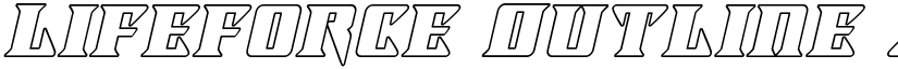 Lifeforce Outline Italic Outline Italic font