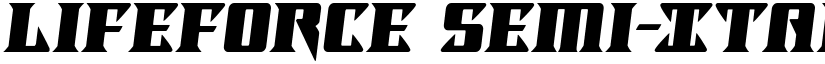 Lifeforce Semi-Italic Semi-Italic font