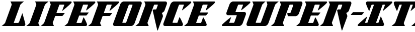 Lifeforce Super-Italic Italic font