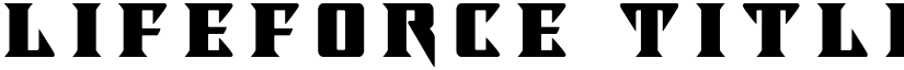 Lifeforce Title Regular font