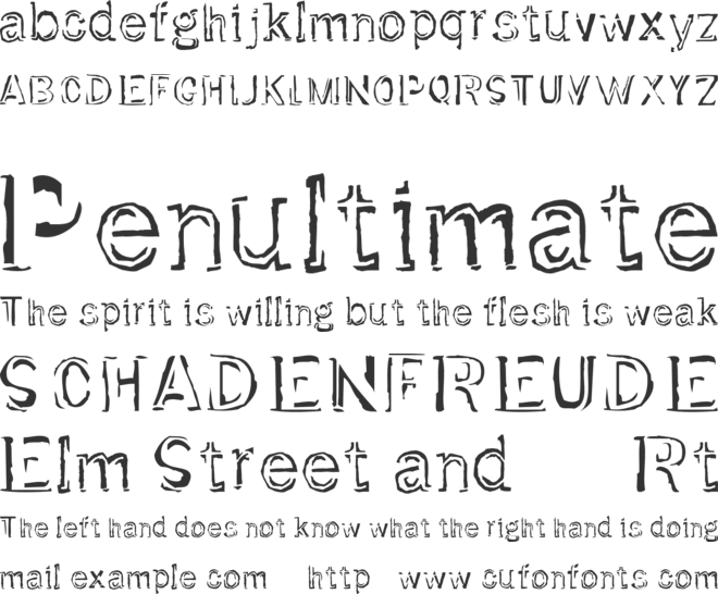 Dirtfont font preview