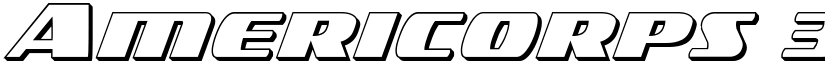 Americorps 3D Regular font