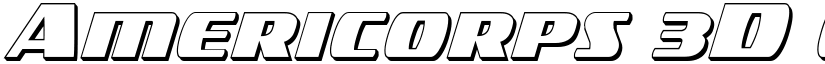 Americorps 3D Condensed Condensed font