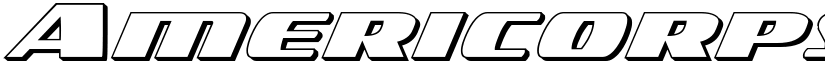 Americorps 3D Expanded Expanded font