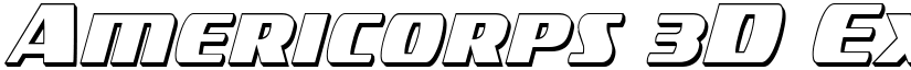 Americorps 3D Extra-Condensed Extra-Condensed font