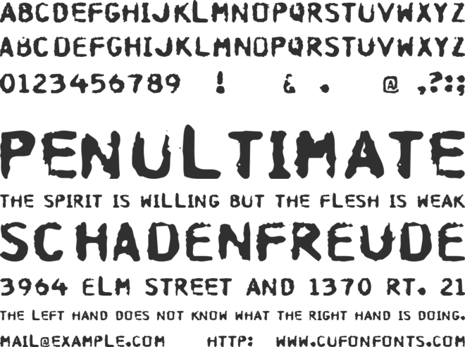 Hospital font preview