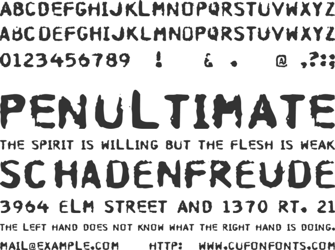 Hospital font preview