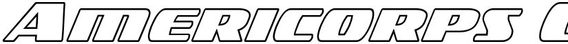Americorps Outline Outline font
