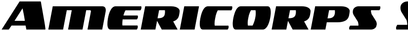 Americorps Semi-Italic Semi-Italic font