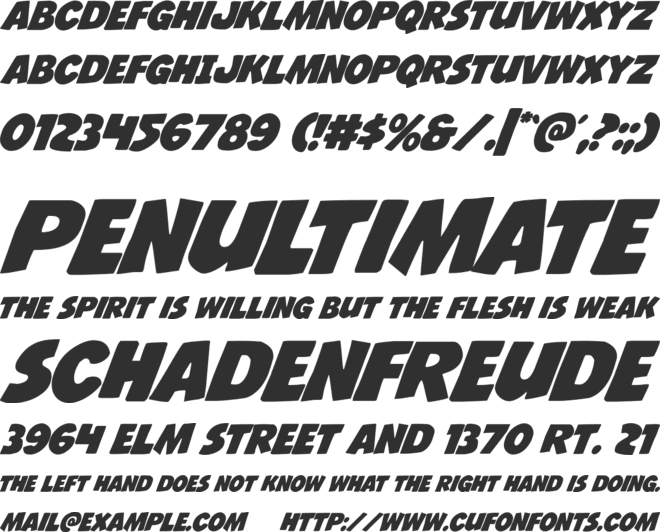Jack's Candlestick font preview