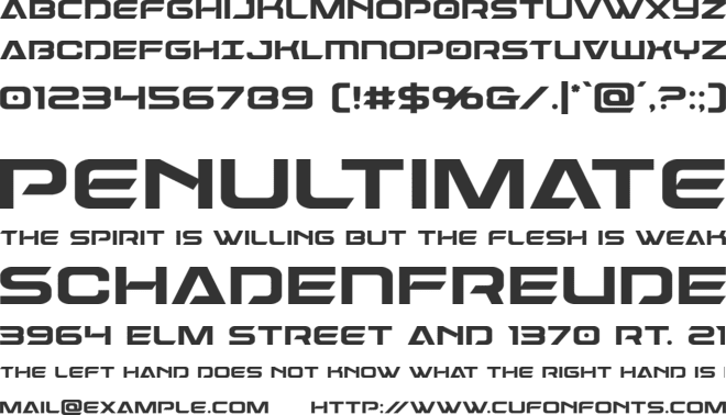 Dameron font preview