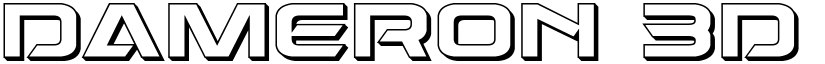 Dameron 3D Regular font