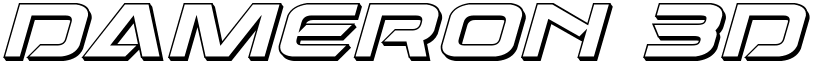 Dameron 3D Italic Italic font