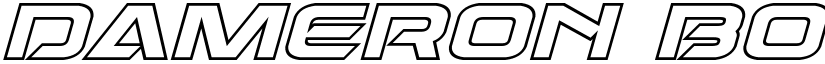 Dameron Bold Outline Italic Bold Outline Italic font