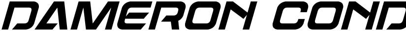 Dameron Condensed Italic Condensed Italic font