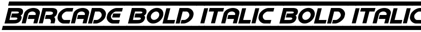 Barcade Bold Italic Bold Italic font