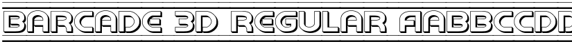 Barcade 3D Regular font