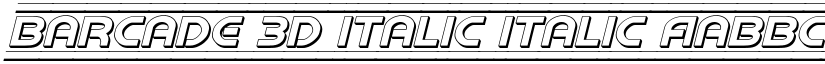 Barcade 3D Italic Italic font