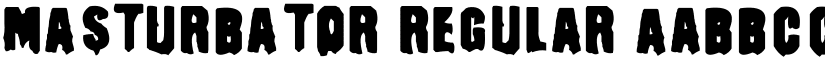 Masturbator Regular font