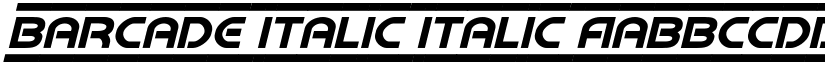 Barcade Italic Italic font
