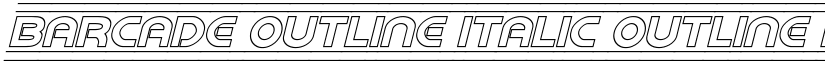 Barcade Outline Italic Outline Italic font