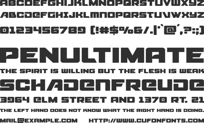 Aircruiser font preview