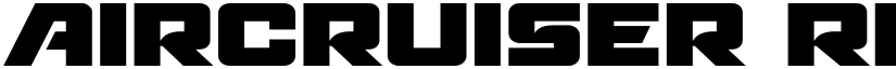 Aircruiser Regular font
