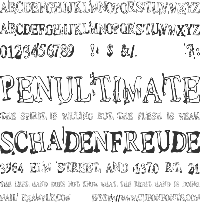 Depressionist 1 font preview