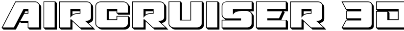 Aircruiser 3D Regular font
