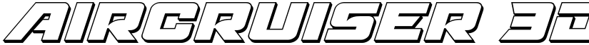 Aircruiser 3D Italic Italic font
