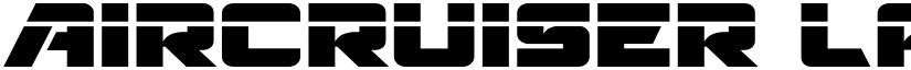 Aircruiser Laser Regular font