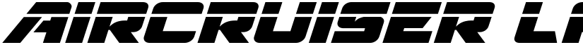 Aircruiser Laser Italic Italic font