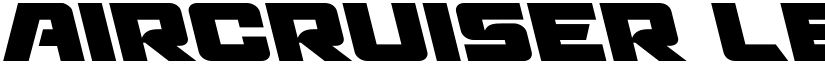 Aircruiser Leftalic Italic font
