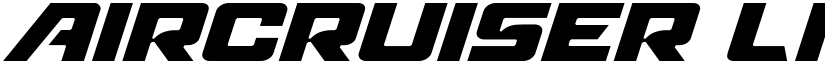 Aircruiser Light Italic Italic font