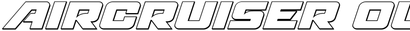 Aircruiser Outline Italic Outline Italic font