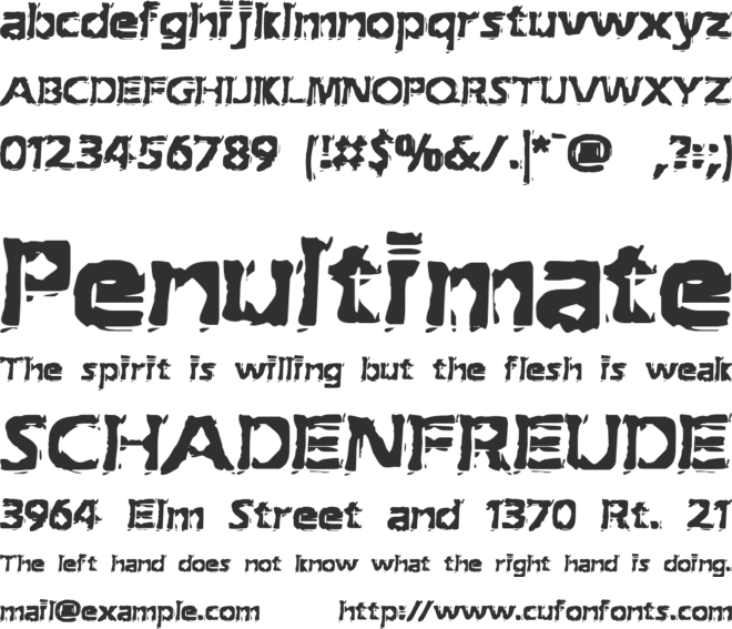 Extraction BRK font preview