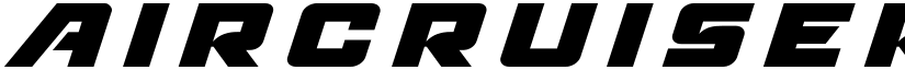 Aircruiser Title Italic Italic font